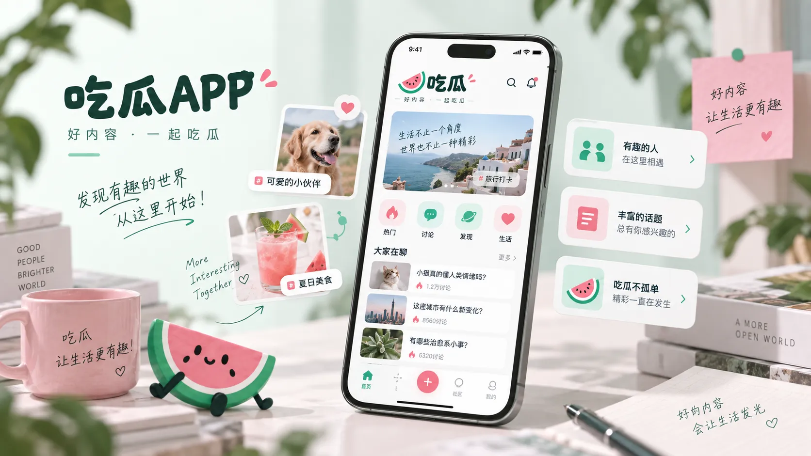 吃瓜网移动端内容浏览视觉图