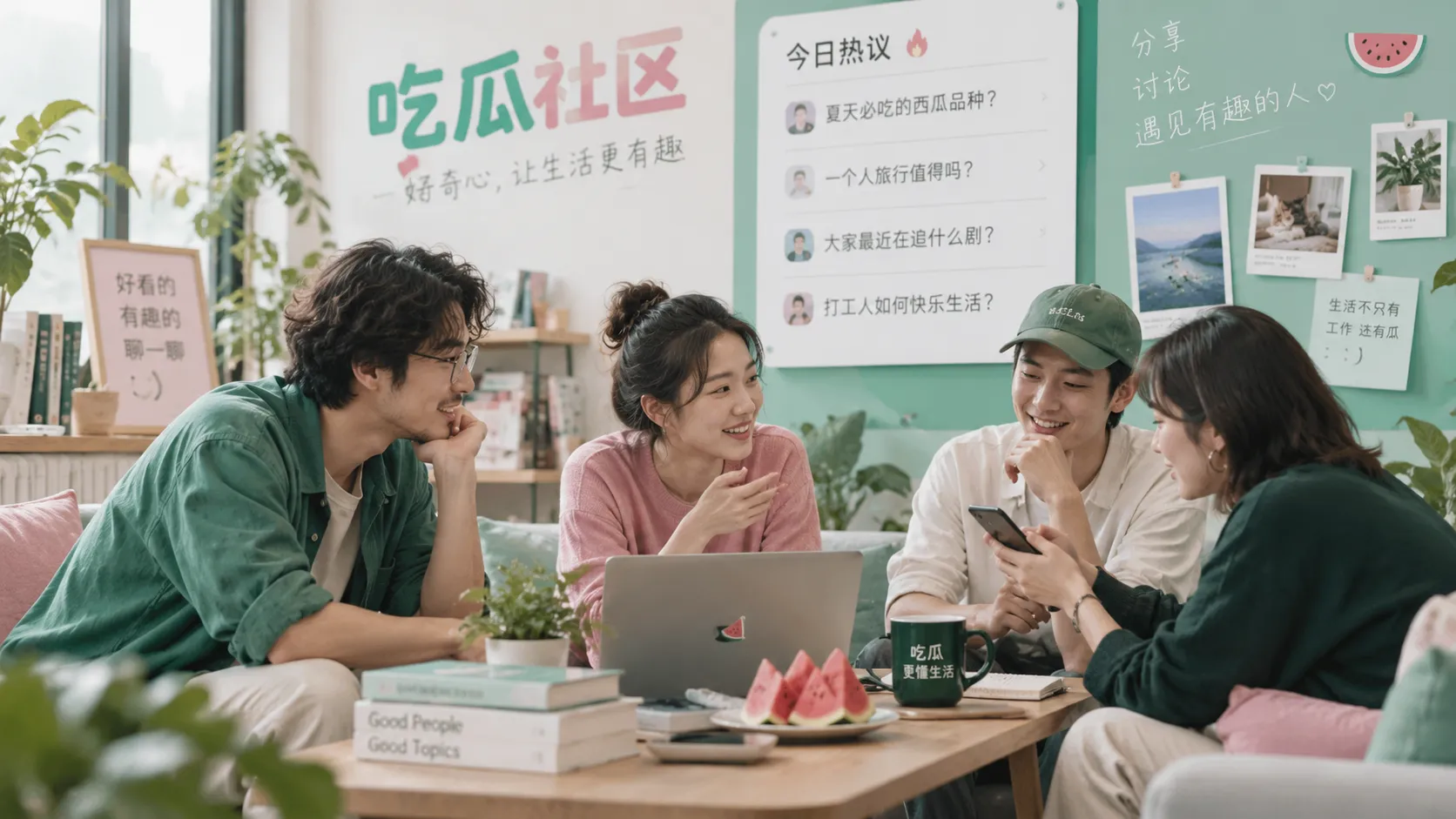 社区讨论与话题交流视觉图