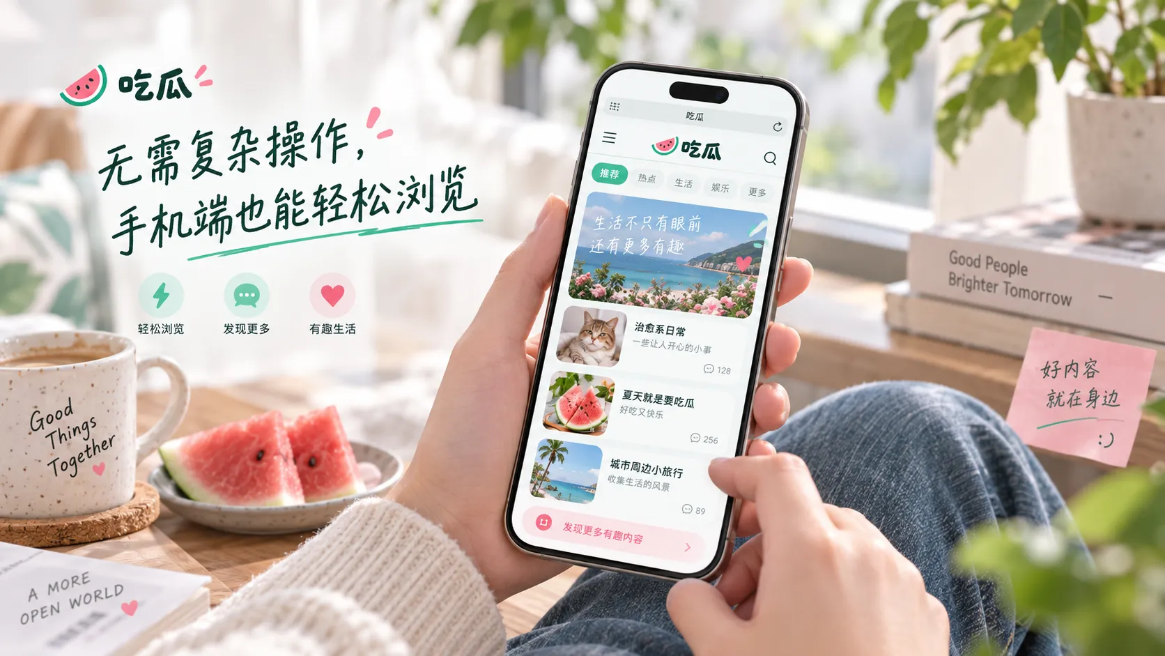 移动端阅读界面示意